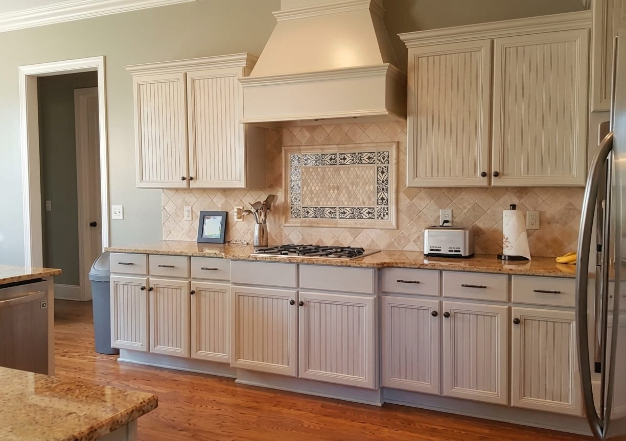 Kitchen cabinets — after