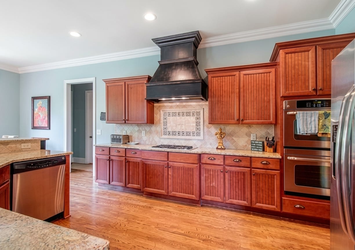 Kitchen cabinets — before