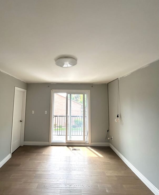 Living room ceiling — after
