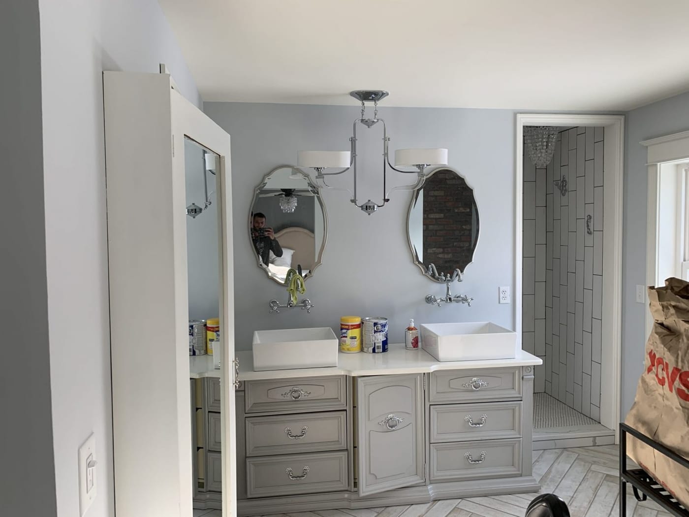 Bathroom and vanity wall — after