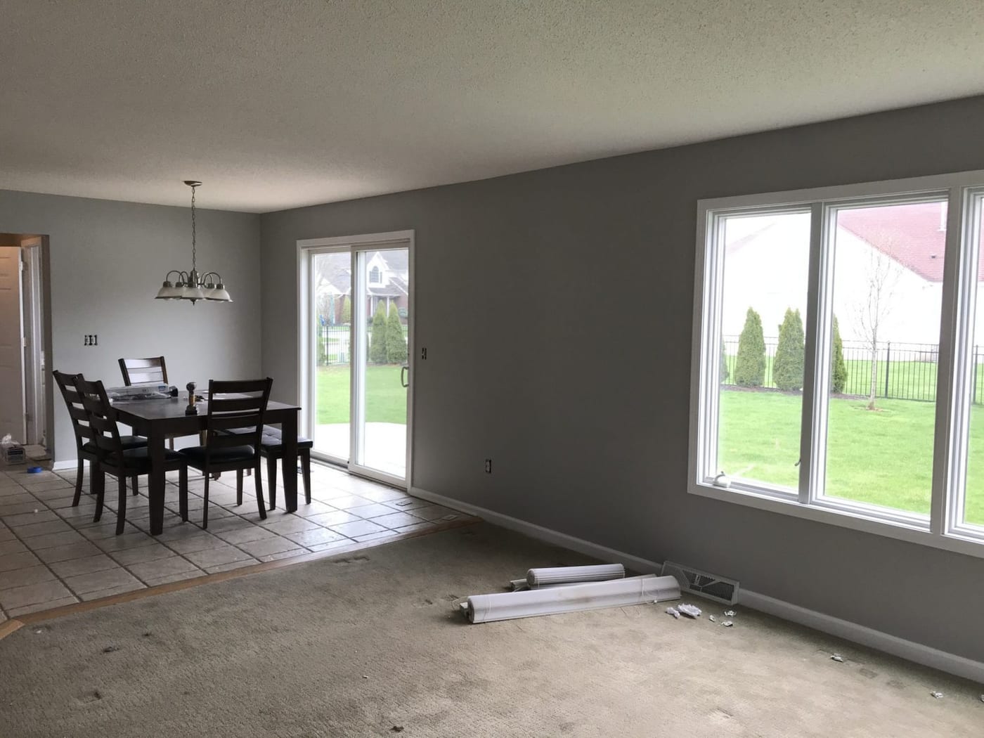 Kitchen entry and dining area — after